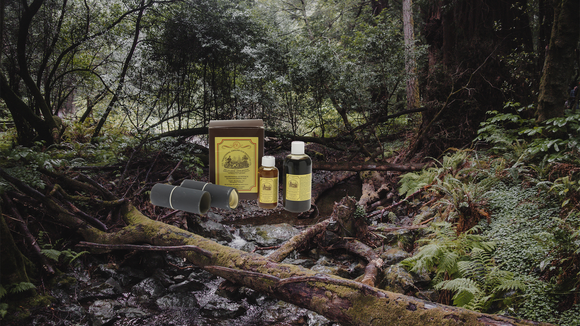 Et billede af produkter, som måske kan bruges til skæftebehandling